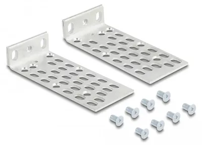 Produktbild von DeLOCK Universelles Rack Montage Set 2 Stück, Montageset, Metall, Silber, 1 Stück(e)