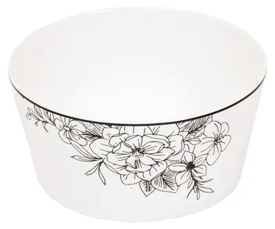Image de Bol - Motifs floraux - Porcelaine Newbone - 11,5 x 11,5 x 5,5 cm