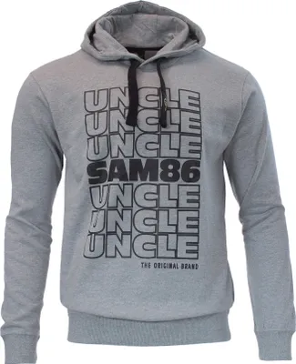 Produktbild von Uncle Sam Hoodie mit Kapuze, Herren Sport Freizeit Pullover Grau-2XL