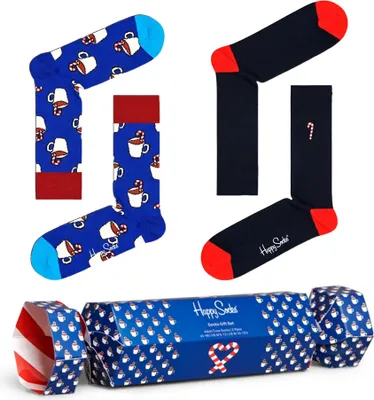Produktbild von Happy Socks Candy Cane & Cocoa Gift Set (2-pack), winters lekkers