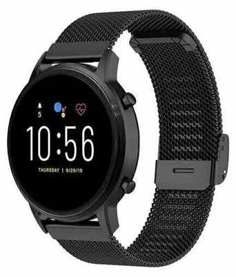 Produktbild von By Qubix passend für Garmin Venu / Sq / Sq2 / 2 plus - Milanaise-Armband mit Klemmverschluss - Schwarz