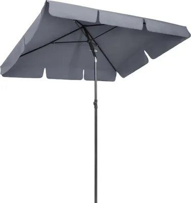Obrázek produktu pro Slunečník - šedý - sklápěcí - čtvercový - 200 cm - na terasu nebo pláž