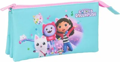 Obrázok produktu pre Gabby's Dollhouse Modrý trojitý viacúčelový kufor 22 x 12 x 3 cm