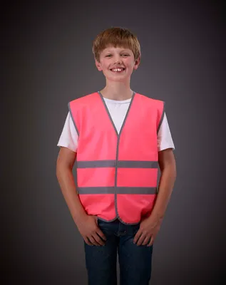 Produktbild von Yoko Kinderweste mit Reflexleiste in Warnfarbe