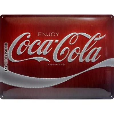 Zdjęcie produktu dla Metalowy Plakat 30 X 40Cm Coca-Cola Red Logo