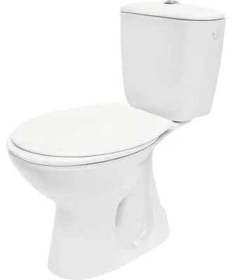 Produktbild von form&style WC-Kombination Set NEGOS Tiefspüler mit Spülrand Abgang senkrecht weiß glänzend mit WC-Sitz