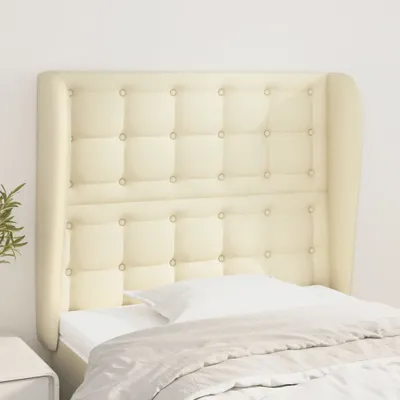 Produktbild von Stabli Möbel Kopfteil mit Ohren Creme 93x23x118/128 cm Kunstleder Kopfteile CC1351