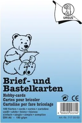 Produktbild von Briefkarten A6 einfach VE=100 Stück weiß