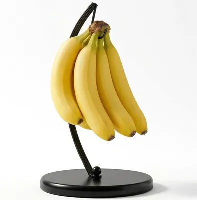 Produktbild von Bananenhalter und Bananenständer zum Aufhängen von Bananen, Trauben, Schlüsseln und Kopfhörern; erhält die Frische und verhindert Rost