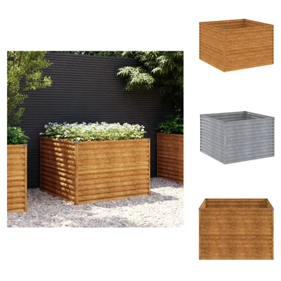 Immagine prodotto di vidaXL Letto rialzato 100x100x69 cm in acciaio corten - Vasi e fioriere
