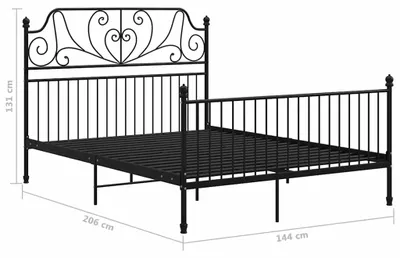 Obrázok produktu pre vidaXL Posteľný rošt Black Metal 140x200 cm