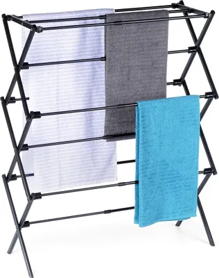 Produktbild von Suszarka na pranie metalowa czarna pionowa rozsuwana 47-78x94 cm