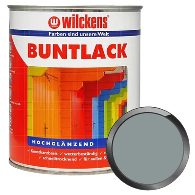Produktbild von WILCKENS Buntlack Hochglänzend 0.375 Liter RAL 7001 Silbergrau