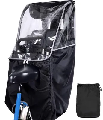 Image de Housse de pluie pliable pour siège enfant de vélo