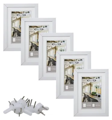 Obrázek produktu pro Sada rámečků na fotografie, rozměr 13 x 18 cm, bílá barva, 5 kusů