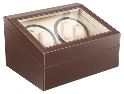 Image de Remontoir, cuir PU, fonctionnement silencieux, marron