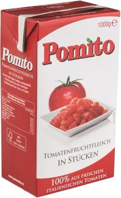 Produktbild von Pomito Tomatenfruchtfleisch in Stücken Tomaten aus Italien 1000g