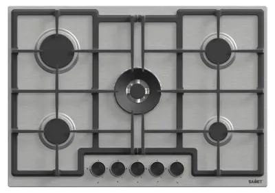 Immagine prodotto di Piano cottura inox 5 fuochi Mercurio 75 Samet