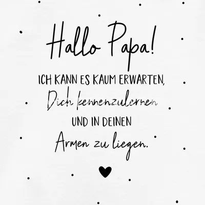 Produktbild von Spreadshirt Hallo Papa Geschenk Werdender Vater Kurzarm Tages Baby Body, 62 (2-3 M.), Weiß
