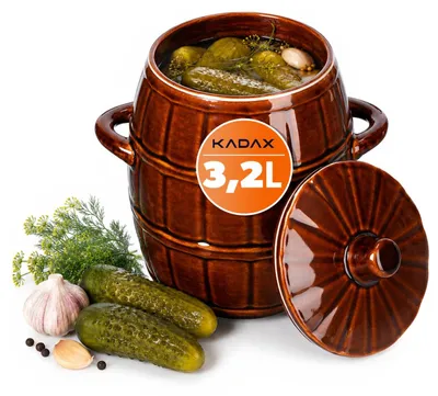 Obrázok produktu pre KADAX fermentačná nádoba pre domáce pivovary "Helios", kameninový hrniec, nakladací hrniec 3.2 l