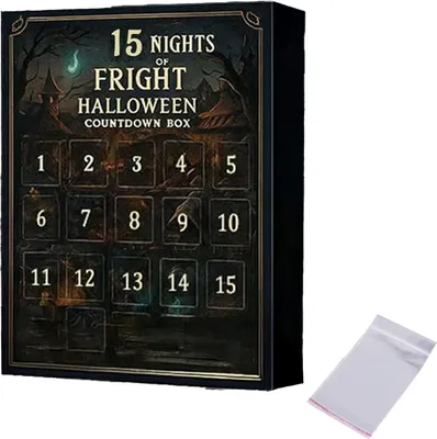 Produktbild von 31 Nächte des Schreckens, Halloween-Countdown-Kalender mit Figuren, 15-Tage-Adventskalender, Mini-Gruselpuppe, Horror-Sammelfiguren für Halloween-Partygeschenke