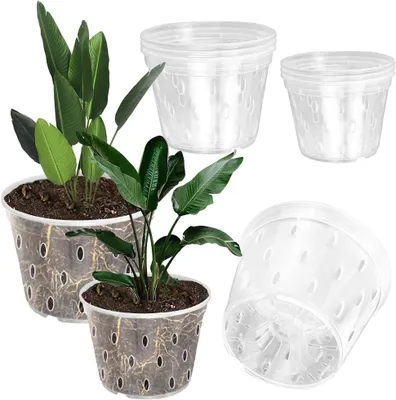 Produktbild von Orchideen-Töpfe, transparent, 11/12,5 cm, Set von 6, für Orchideen