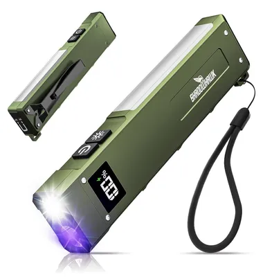 Immagine prodotto di Torcia EDC, a LED, ricaricabile, 1800 lumen, con 3 sorgenti luminose