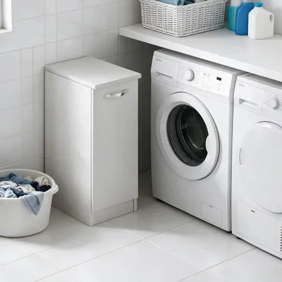 Immagine prodotto di Mobile bagno con anta 36x50x85,5 colore bianco frassinato