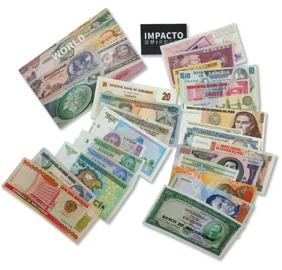 Zdjęcie produktu dla Kolekcja banknotów Światowego Banku, 25 sztuk - autentyczne - bez powtórzeń - nieobiegowe - wraz z certyfikatem autentyczności - unikatowe pierwsze wydania - banknoty