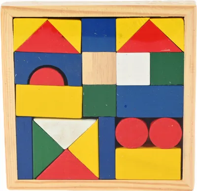 Produktbild von Holzpuzzle Geometrische Formen - Montessori Steckspiel & Lernspielzeug 24 Teile