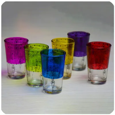 Immagine prodotto di Bicchieri da tè orientali Bicchieri marocchini Set da tè in vetro Deco Orient Set da 6 pezzi, Set 4