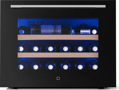 Produktbild von Klarstein Illuminosa Weinkühlschrank Einbau - 19 Flaschen, 1 Zone, 5-20°C, Touch, LED, UV-Schutz, leise, Buchenholzregale, Einbau-Weinkühlschrank