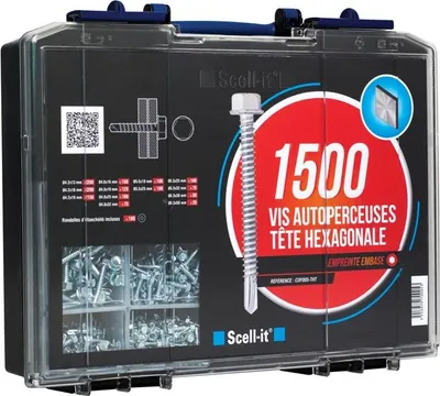Immagine prodotto di Confezione da 1500 viti autoperforanti THT SCELLIT - testa esagonale - COF005-THT