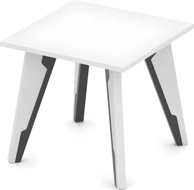 Produktbild von Couchtisch Beistelltisch Quadratisch Holz Arbeitszimmer Weiß - Schwarz