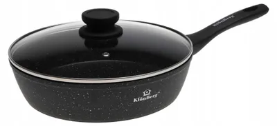 Zdjęcie produktu dla PATELNIA Głęboka MARMUROWA 20cm Z POKRYWKĄ Indukcja Gaz 8612