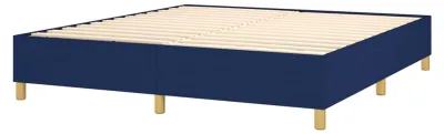 Produktbild von Boxspringbett mit Matratze Blau 160x200 cm Stoff Polsterbett