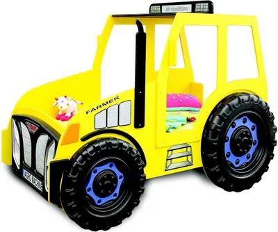 Produktbild von Bauer Farmer Truck Kinder Kinderbett Jugendbett Bett Traktor Gelb Neu Betten