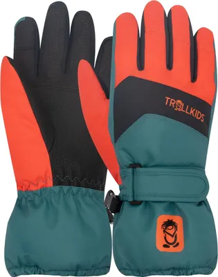 Produktbild von TROLLKIDS Rauland wasserdichte Kinder Fingerhandschuhe orange 6-7J