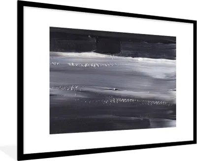 Produktbild von MuchoWow® Gerahmtes Poster Farbe - Abstrakt - Schwarz 90x60 cm - Poster mit Schwarzem Bilderrahmen Wandposter Rahmen Foto Bilder - Wanddekoration - Fotos