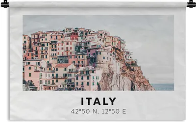 Produktbild von MuchoWow® Wandteppich Wandbehang Cinque Terre - Italien - Amalfi - Meer 60x40 cm Tapisserie Dekoration Wandtuch - Wanddekorationen
