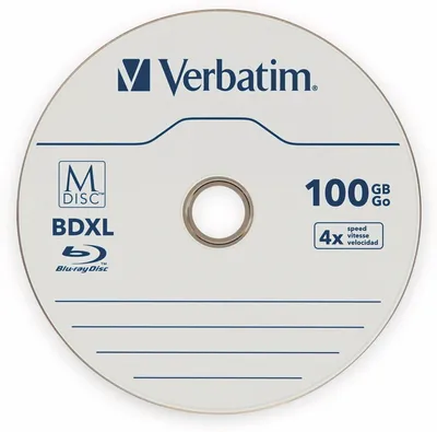 Produktbild von M-DISC BD-R XL 100GB/1-6x Jewelcase (1 Disc) White Blue Surface, Lifetime Archival
