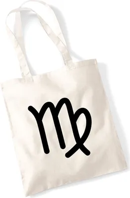 Produktbild von Huuraa Jutebeutel Jungfrau Sternzeichen Zeichen 10 Liter Natural Baumwolle Tasche Geschenkidee
