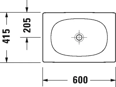 Zdjęcie produktu dla Duravit Viu - Umywalka na blacie, 600x415 mm, biała 2358600000
