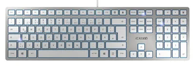 Produktbild von CHERRY KC 6000 Slim, Volle Größe (100%), Kabelgebunden, USB, QWERTY, Silber
