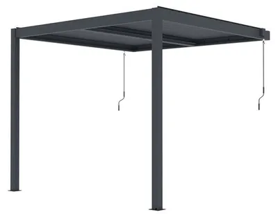 Obrázok produktu pre Bioklimatická pergola G21 Trenton 3x3 m, antracitová hliníková