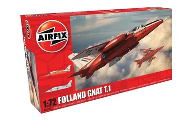 Obrázek produktu pro Airfix A02105, Model letadla s pevnými křídly, Montážní sada, 1:72, Folland Gnat T.1, Jakékoliv pohlaví, Plast