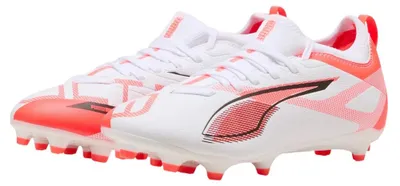 Obrázok produktu pre Puma - Detské futbalové kopačky s pevnou podrážkou „Ultra 5 Match“ PP4488 (38 EU) (biela/oranžová)