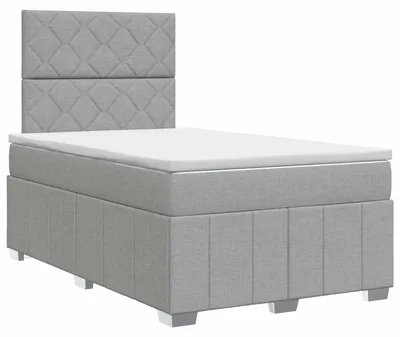 Obrázok produktu pre vidaXL Box spring posteľ s matracom svetlo sivá 120 x 190 cm látka