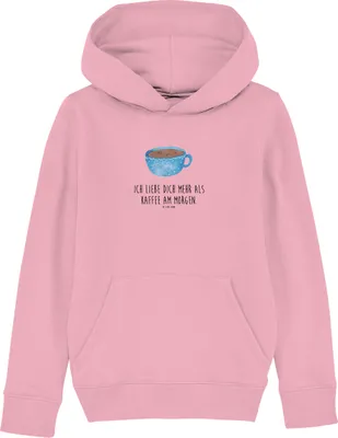 Produktbild von Mr. & Mrs. Panda Kinderpullover Kaffee Tasse 9-11 Jahre (134/146) - Baumwolle Pink - Geschenk, Lustige Sprüche, Pullover, Pulli, Hoodie, Glücklich, Kapuzensweatshirt, Genuss