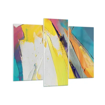 Produktbild von Bilder auf glas - 3 Teile - Deadlock Farben dreidimensional - 130x100cm - Glasbilder - Wandbilder - Bilder - Wanddekoration aus Glas - Glas Bilder - Wandbild auf Glas - GCB130x100-4871
